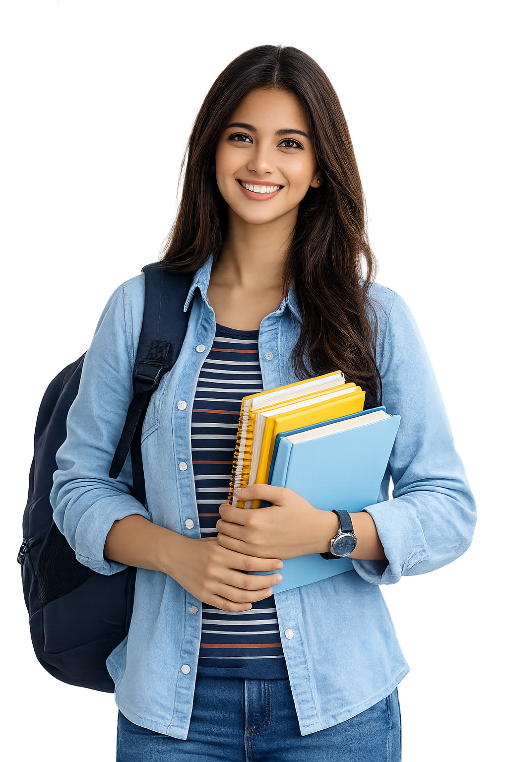 Student exploring courses